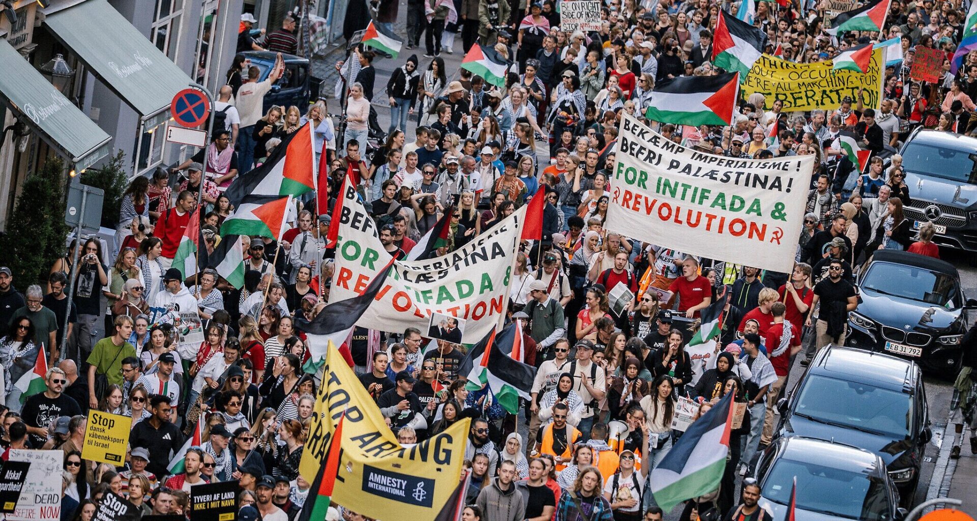 Anti-Israel, pro-Palestinian protest draws thousands in Copenhagen
