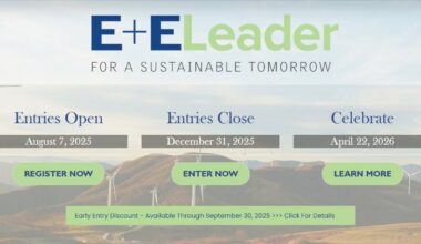 2026 Environment+Energy Leader Awards – Call for Entries Now Open