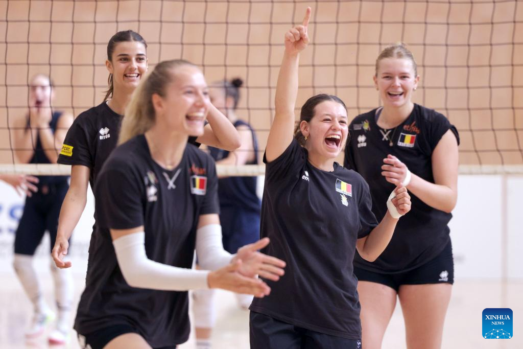 Friendly volleyball match: Slovenia vs. Belgium-Xinhua