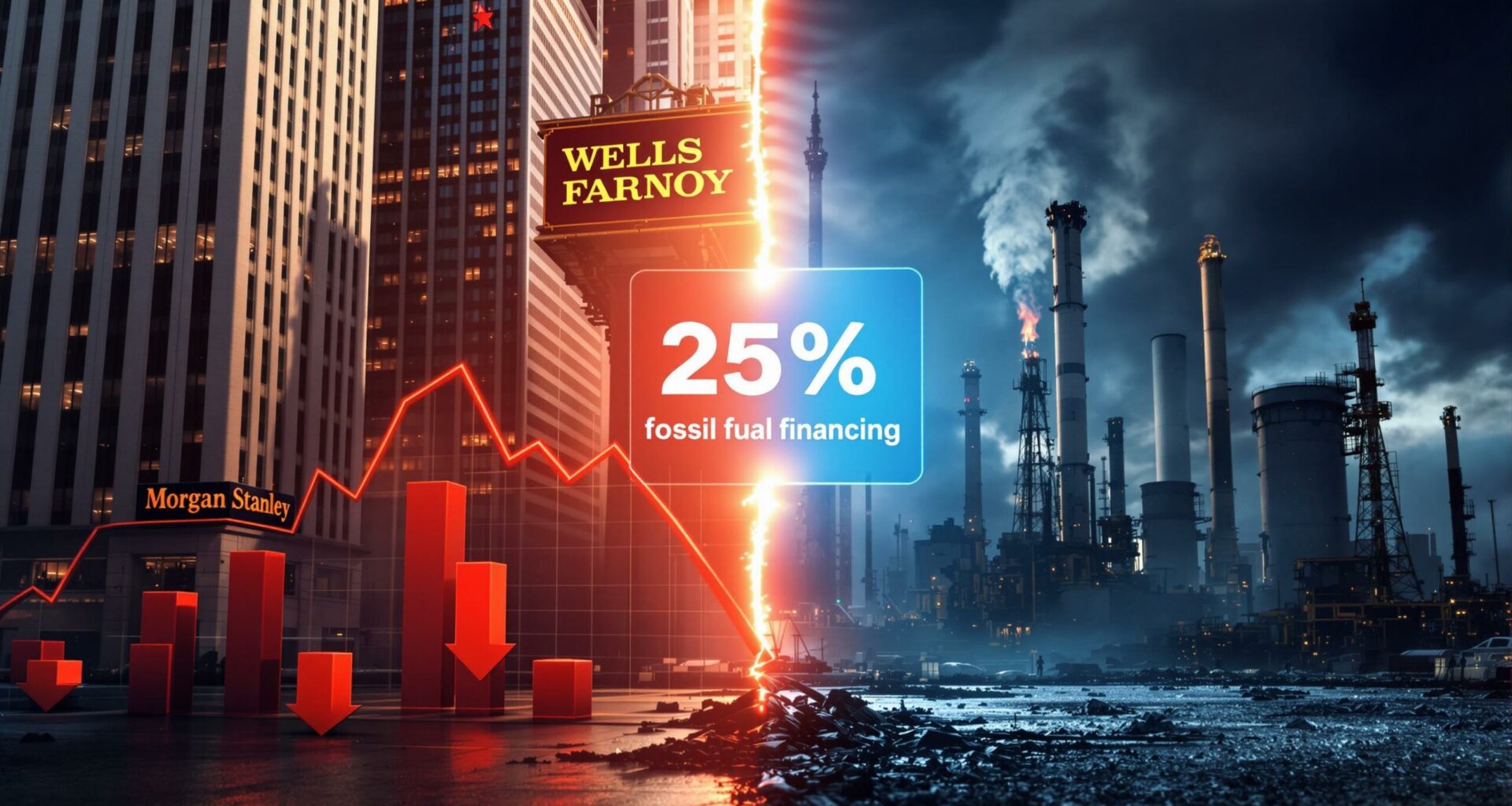 Wall Street reduces oil financing by 25%.