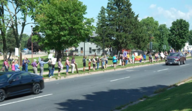 Protesters gather in La Crosse during VP JD Vance visit
