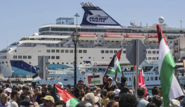 Israeli cruise ship sparks nationwide protests across Greece over Gaza war
