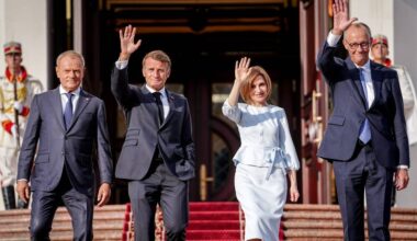 German, French and Polish leaders show support for Moldova on visit