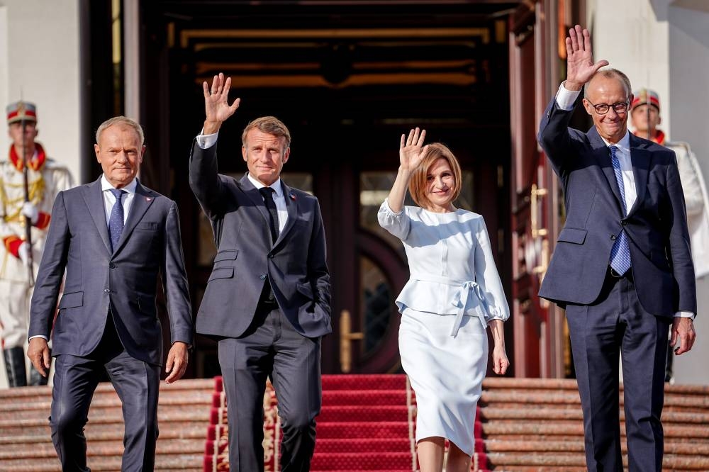 German, French and Polish leaders show support for Moldova on visit