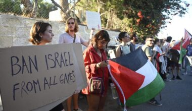 Activists protest over Gaza genocide ahead of Israeli team's match in Malta