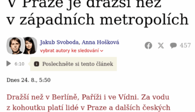 Nejdražší voda, nejdražší potraviny, nejdražší elektřina a mobilní data. Jsme zkrátka... jedničky