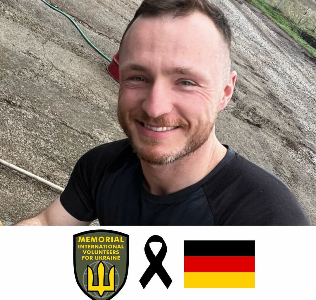 "Our Beloved German Brother Daniel Stahl, who had been serving in Ukraine as a Volunteer succumbed on the Battlefield. Honor, Glory and Gratitude To Our Brother."