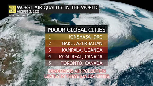 World-s worst air quality August 3 2025