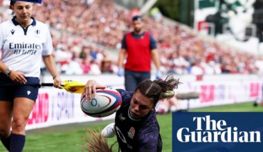 Marlie Packer’s red card sours England’s 97-7 World Cup warmup rout of Spain | England women's rugby union team