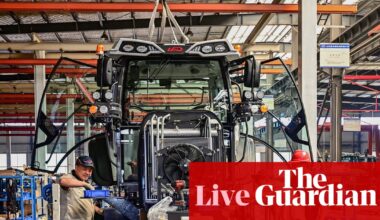 Chinese economy slows as Trump tariffs bite; FTSE 100 on track to hit new record - business live | Business