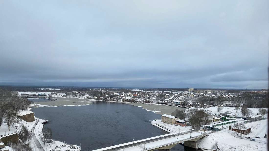 Estnische Grenze zu Russland