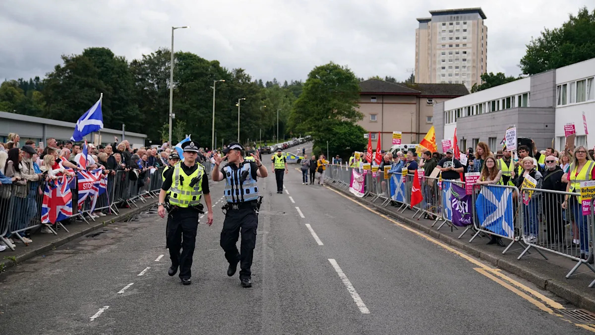 Three arrests after asylum seeker hotel protests