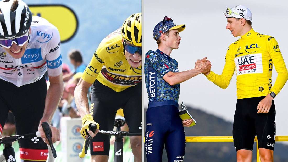 Tadej Pogačar und Jonas Vingegaard