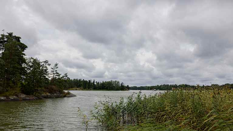 A cloudy summer day in a maritime landscape.