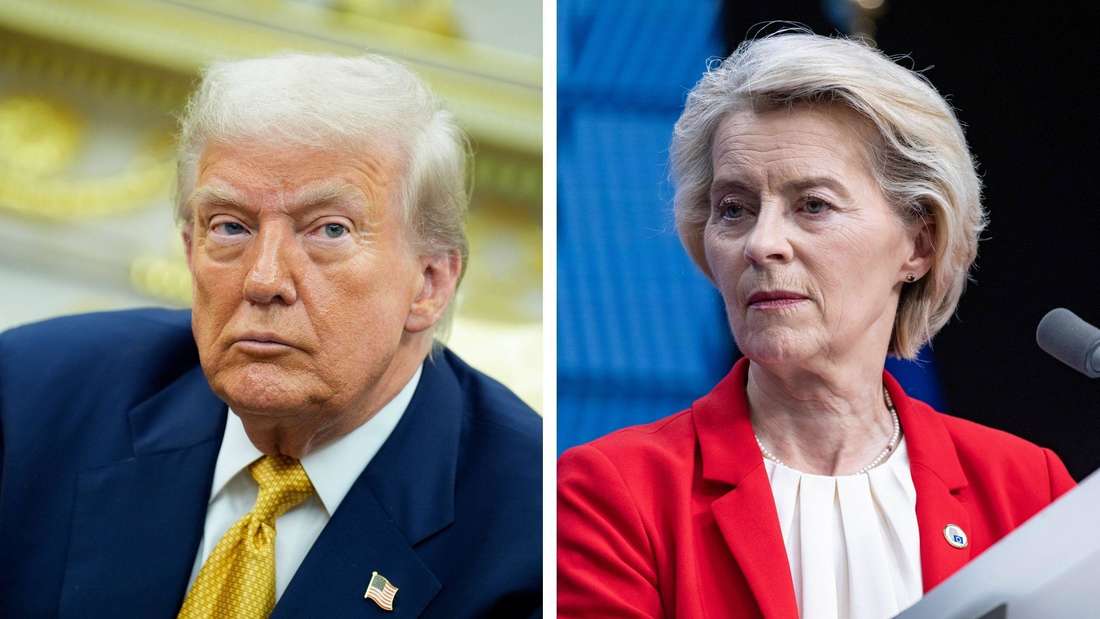 Einigung im Zollstreit? US-Präsident Donald Trump trifft EU-Kommissionspräsidentin Ursula von der Leyen.