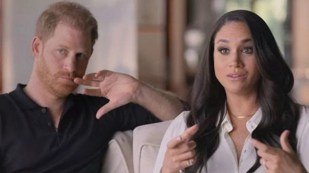 Harry and Meghan screenshot of Netflix docuseries