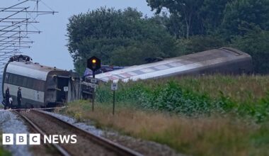 One dead and several injured as Danish train hits tanker and derails