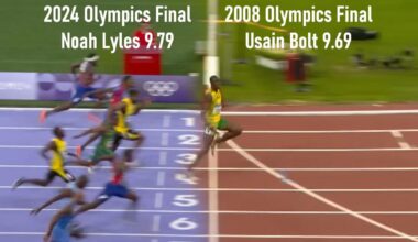 [OC] I did some math to figure out where 2008 Olympics Usain Bolt would have finished in the 2024 Olympics 100m final