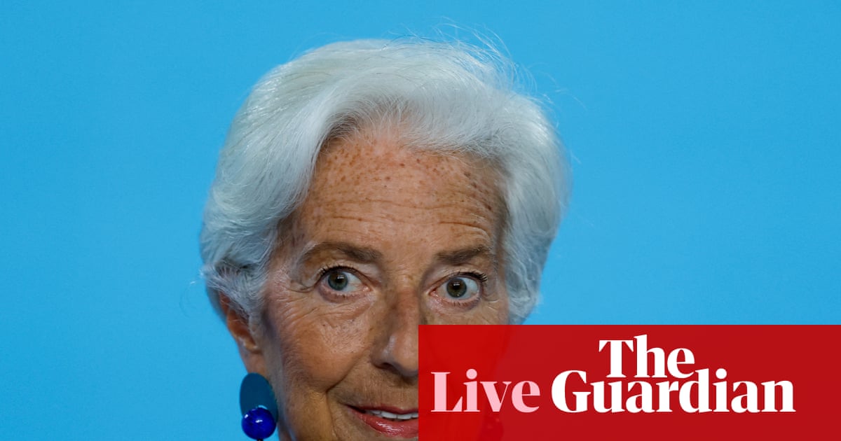 European Central Bank leaves interest rates unchanged despite trade war uncertainty – as it happened | Business