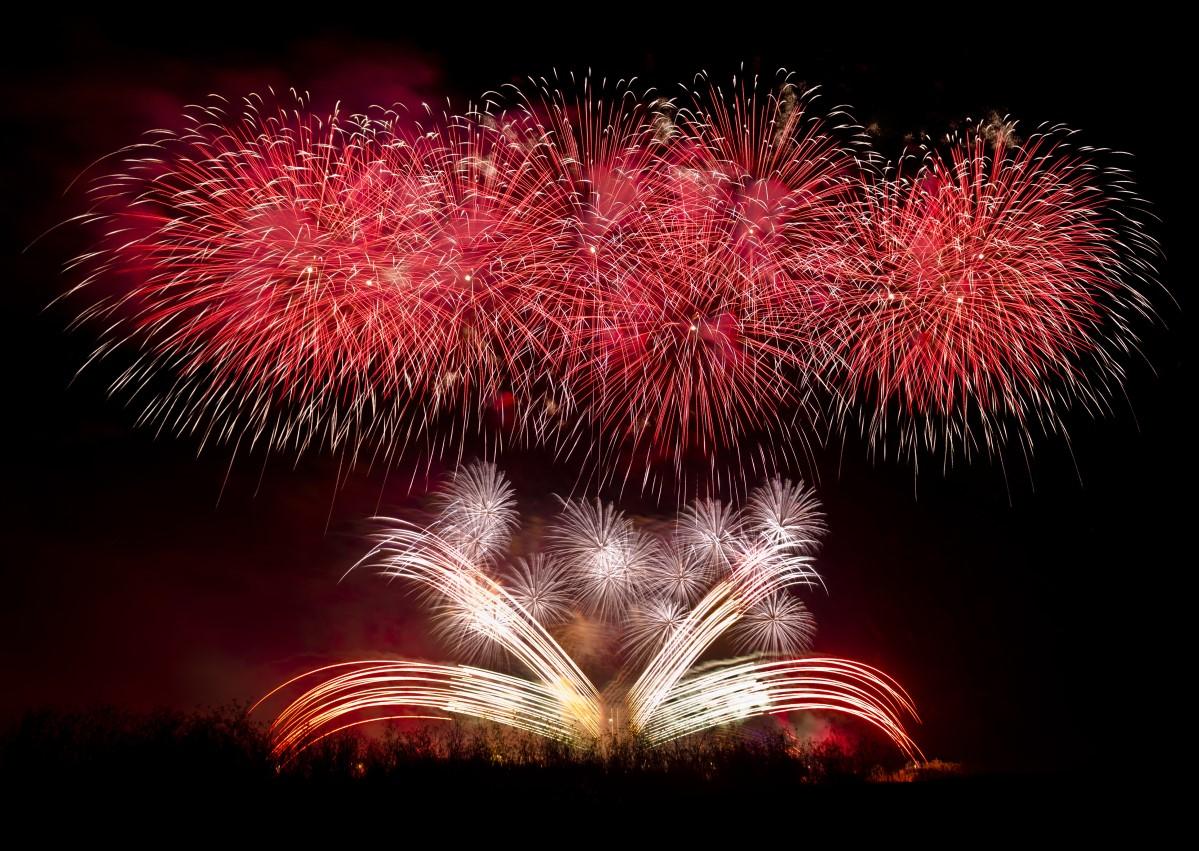 The <em>Tower of Light</em> fireworks spectacle. Photo: Shutterstock.com The <em>Tower of Light</em> fireworks spectacle. Photo: Shutterstock.com