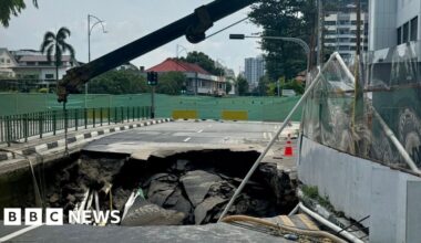 How a sinkhole revived a debate about migrant workers' rights in Singapore