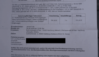 Received bill from Hamburg Feuerwehr over a year after ambulance ride despite providing GHIC at the time