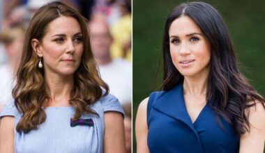 Tense moment Kate Middleton 'grimaced' at Meghan Markle - leaving Prince Harry scared