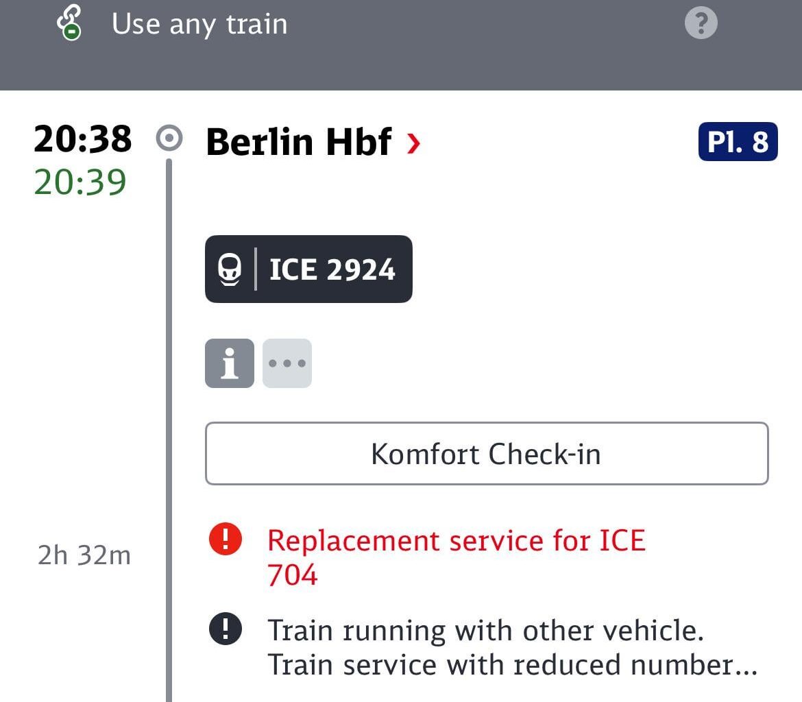 DB app says “use any train”