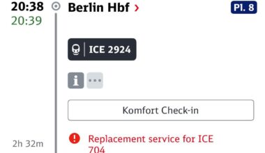 DB app says “use any train”