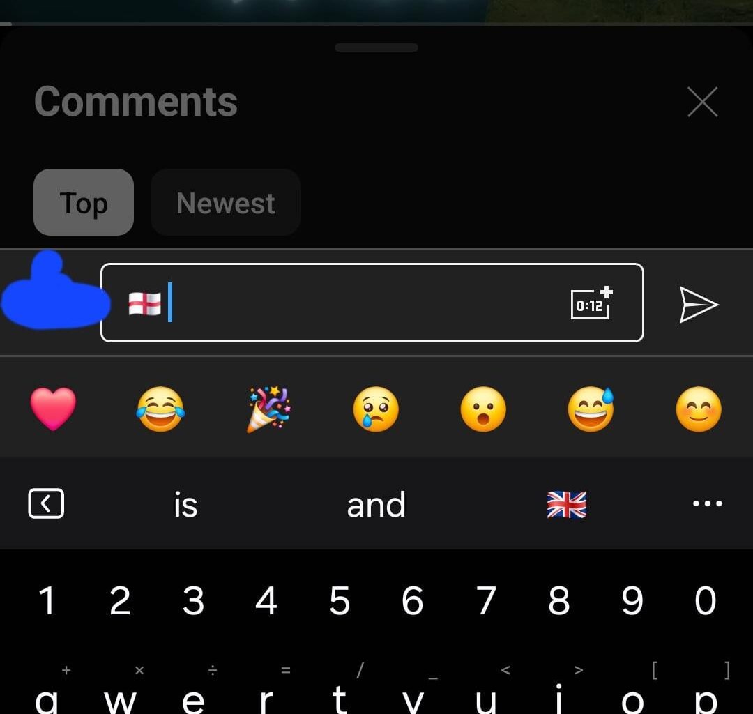 Is YouTube blocking the flag of England in the comments, or is it just me?