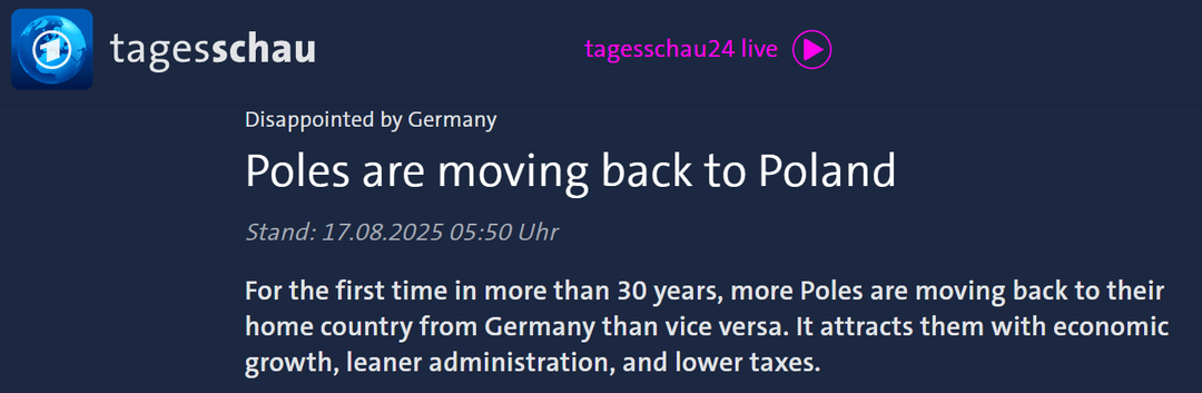 Disappointed by Germany - Poles are moving back to Poland