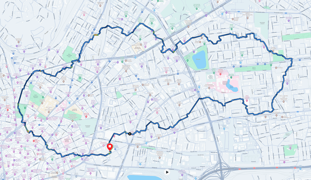 Pomocou GPS som nakreslil Slovensko v uliciach Bratislavy