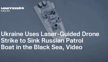 Ukraine Uses Laser-Guided Drone Strike to Sink Russian Patrol Boat in the Black Sea, Video — UNITED24 Media