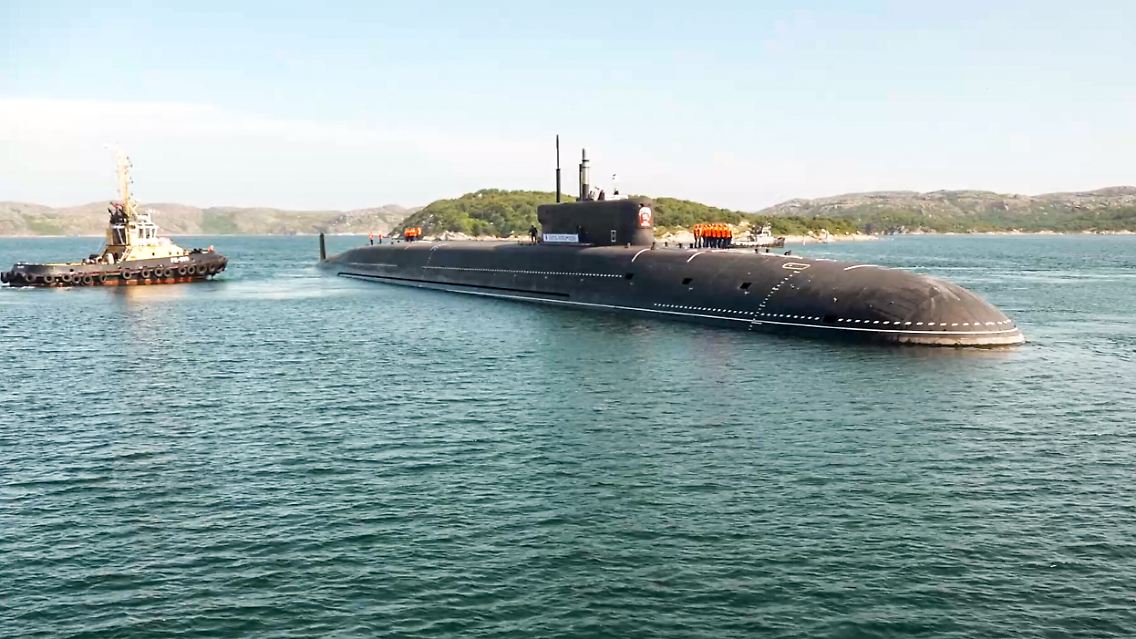 Die Knyaz Pozharsky bei ihrer Ankunft im Juli bei der Nordflotte der russischen Marine.