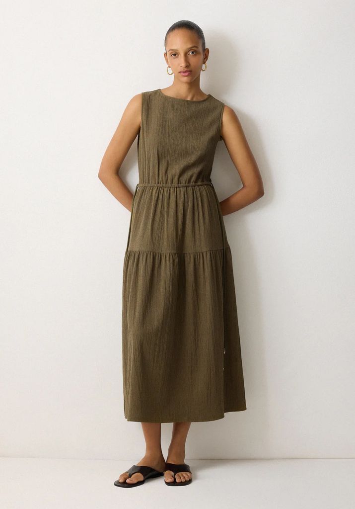 Jigsaw Fine Crinkle Jersey Maxi Dress