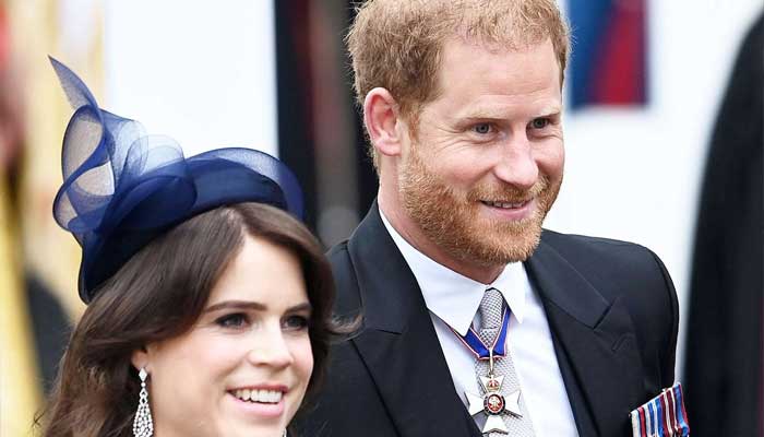 Prince Harry with Princess Eugenie: File photo
