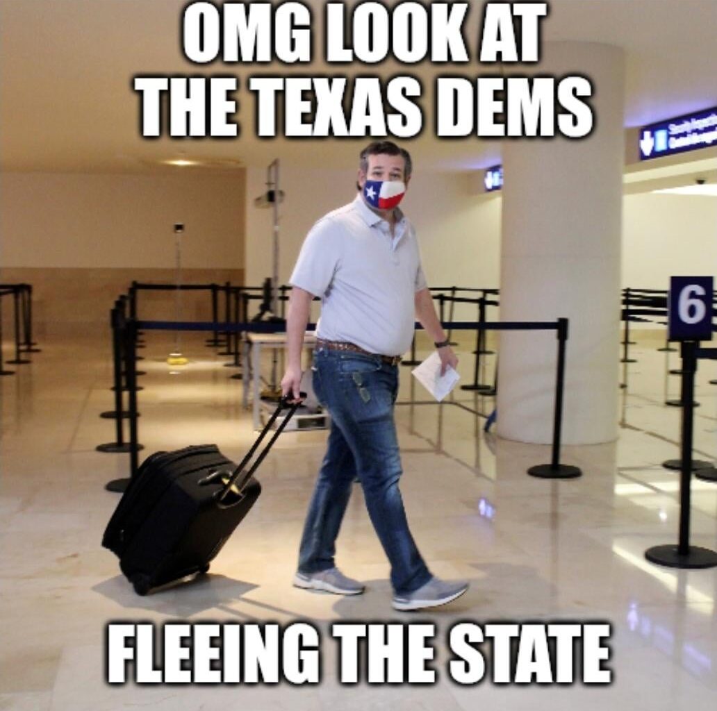 Texas Democrats* are unpatriotic (*Republicans)