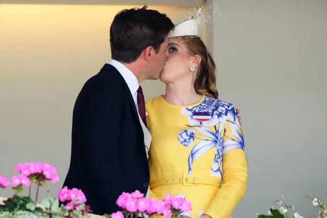 Karwai Tang/WireImage Edoardo Mapelli Mozzi and Princess Beatrice at Royal Ascot on June 19, 2025.