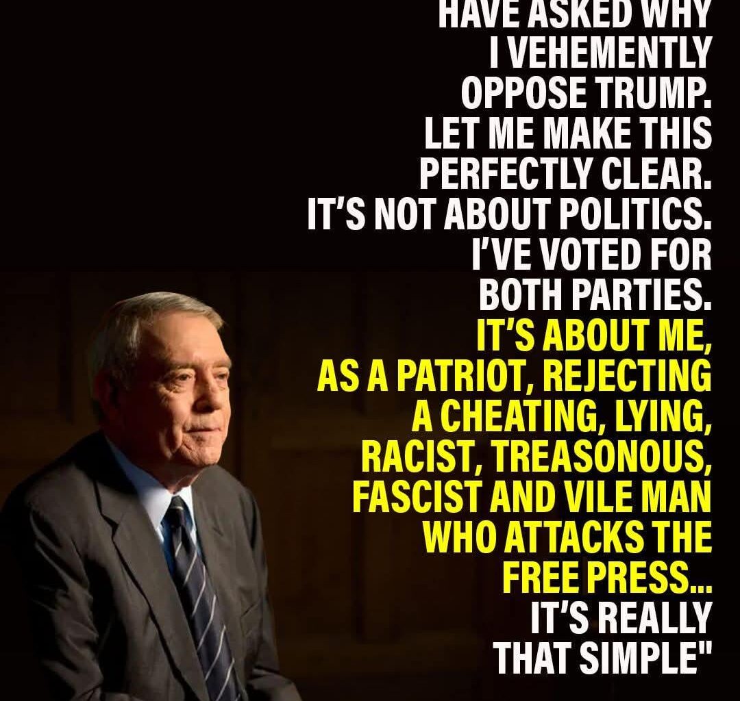 Dan Rather on opposing Trump.