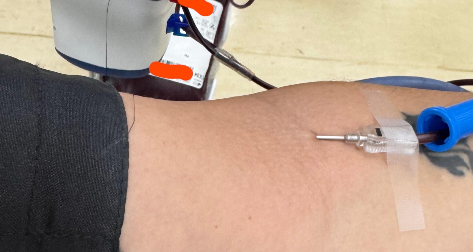 Currently giving blood. If you’re thinking of doing it here’s a reminder to book now.