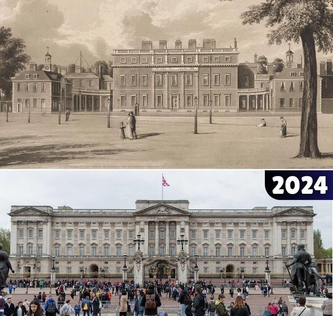 A 200-year comparison of Buckingham Palace