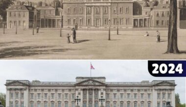A 200-year comparison of Buckingham Palace