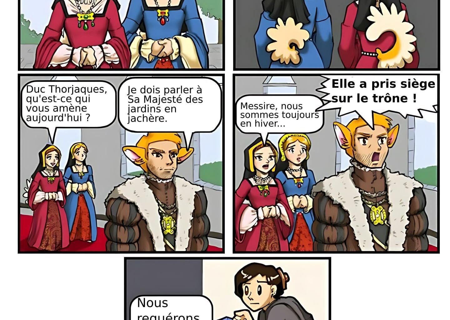 Ça m'a fait rire, j'ai traduit, j'espère que je reste dans l'esprit du sub :)