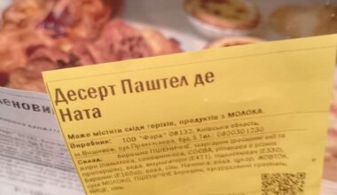"Dessert pashtel de nata" avistado na Ucrânia, aprovado?
