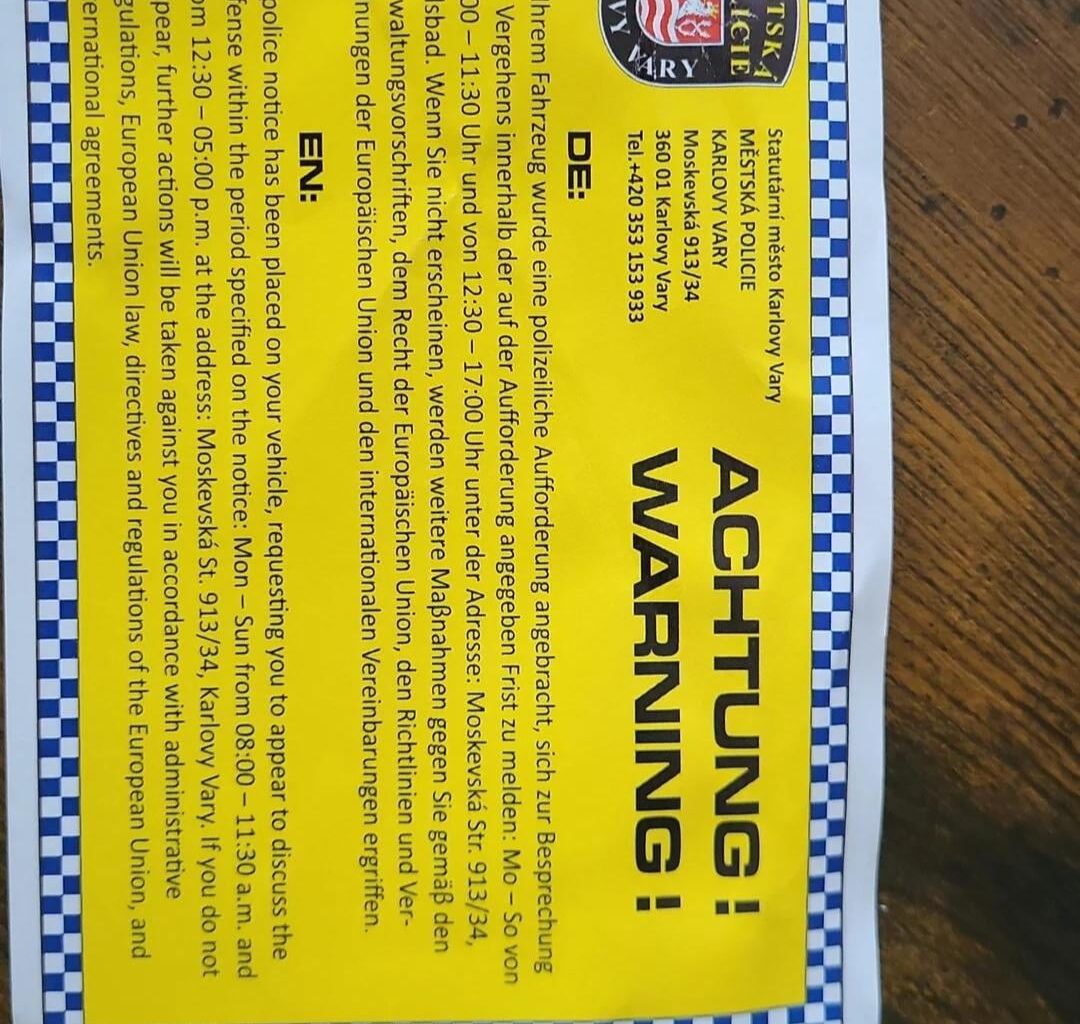 Parkticket fine: Update