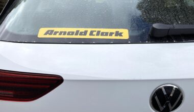 Just spent 2 weeks driving through Scotland:- props to ye for marking all the bampot drivers with this yellow sticker.