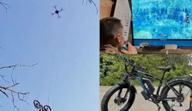 Ukraine Drone-Drops E-Bike To Surrounded Soldier, Enabling His Escape
