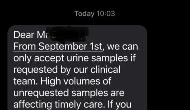 This absolutely amazing text message I just received from the GP