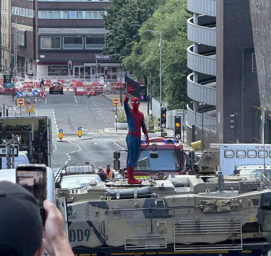 I said hi to Spider man ,and he actually gave me a high five.