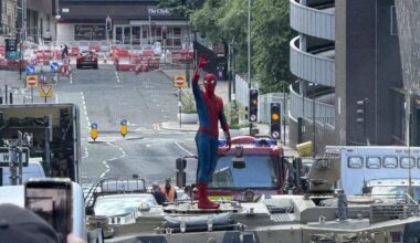 I said hi to Spider man ,and he actually gave me a high five.